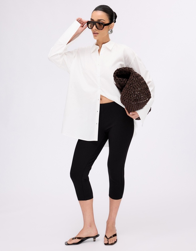 Revibe - Repaired Minima Esenciales Raine Cotton Shirt With Wide Cuffs - AU 10