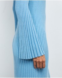 AERE - Indi Accordian Pleated Organic Knit Dress