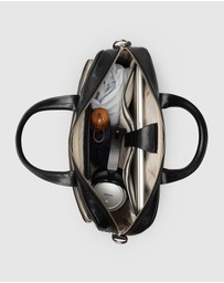 Republic of Florence - Pretoria Black Leather Laptop Briefcase