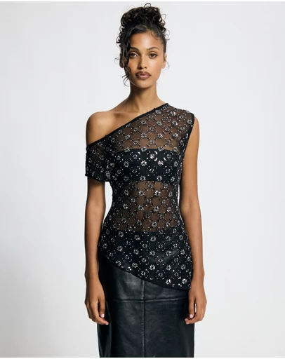 Lover - Isadora Asymmetric Sequin Top