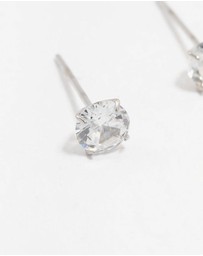 Lovisa - Waterproof Stainless Steel Cubic Zirconia Stud Earrings 5 MM