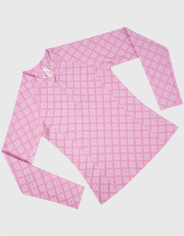 Aqua Blu Kids - Stepping Stones Pink Long Sleeve Rash Vest - Teens