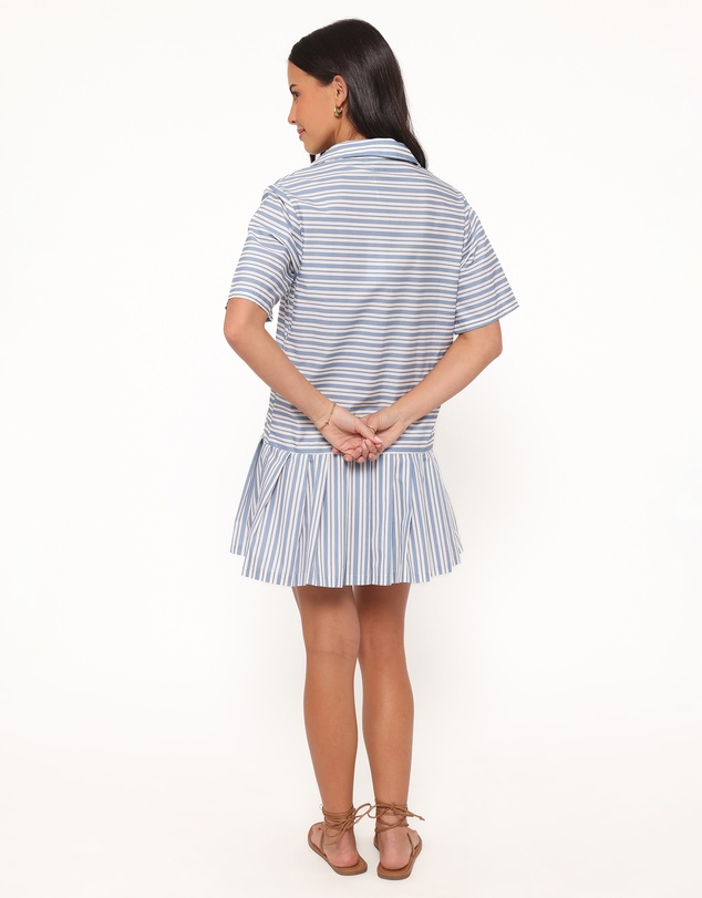 Petal & Pup - Fraser Mini Dress - Blue Stripe