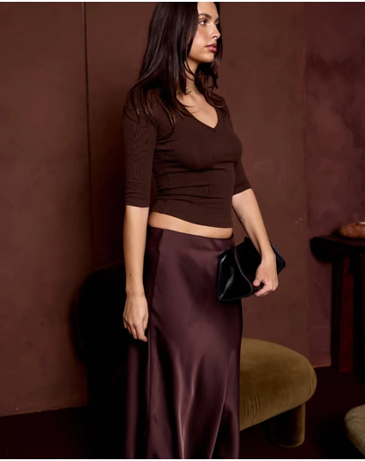 Style Addict - The V Top - Brown