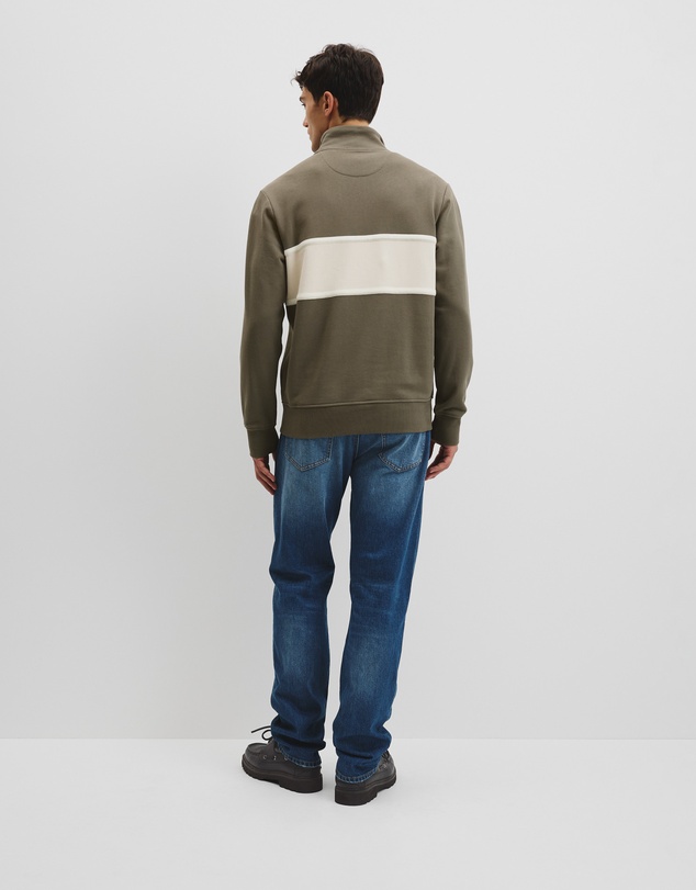 Country Road - Australian Cotton Modern Logo Quarter Zip Sweat