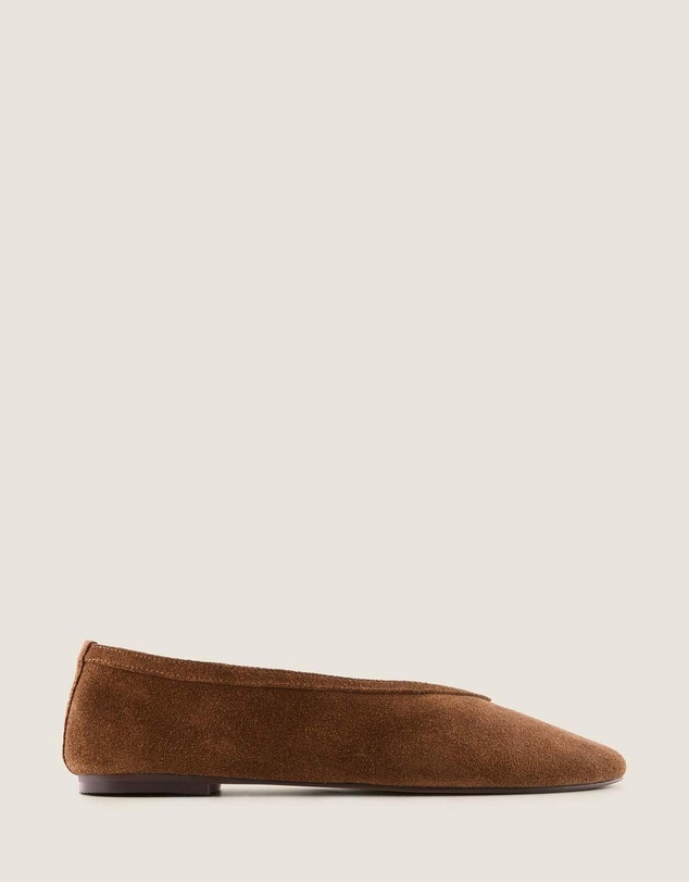 Shelly Shen - Salem Ballet Flats Chestnut Suede
