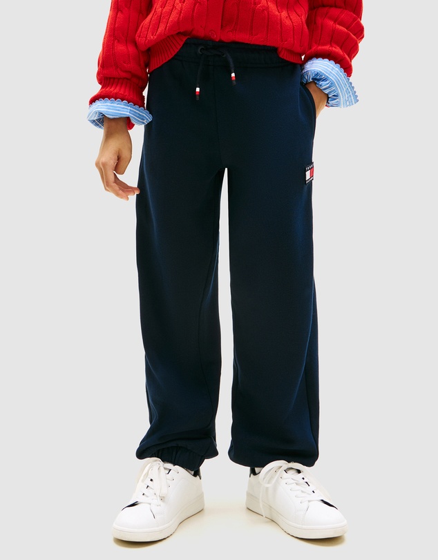 Tommy Hilfiger - Heritage Flag Logo Cuffed Drawstring Joggers - Kids