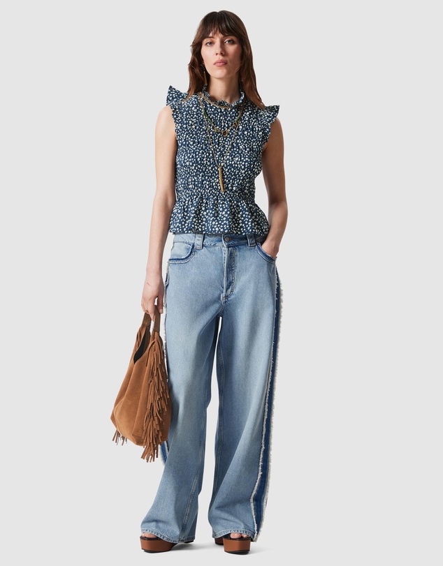& Other Stories - Smocked Frill Top