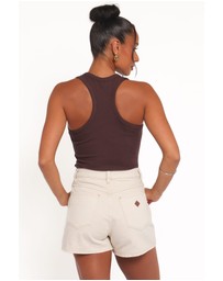 Petal & Pup - Miles Racerback Rib Knit Tank Top - Espresso