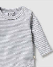 Wilson & Frenchy - Organic Stripe Rib Long Sleeve Bodysuit - Babies