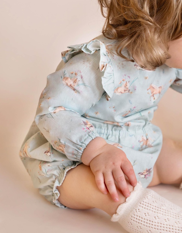 Bebe by Minihaha - Winnie LS Woven Romper - Babies