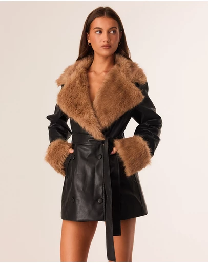 SNDYS - Cedric Faux Fur Leather Jacket
