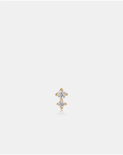 Ania Haie - Gold Double Sparkle Barbell Single Earring