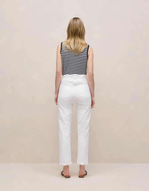 Trenery - High Rise Straight Leg Jean in White