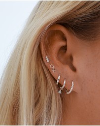 Luna Rae - Sterling Silver - Vivian Diamond Studs