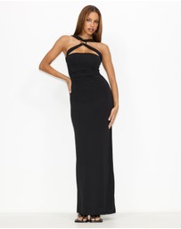 Dazie - Jordan Cross-Neck Midi Dress