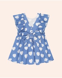Huxbaby - Frill Heart Bow Dress - Babies-Kids
