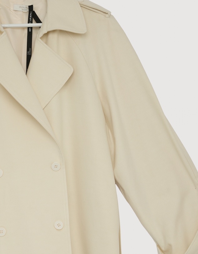 Revibe - Repaired Minima Esenciales Isra Cotton Twill Trench Coat - AU 12