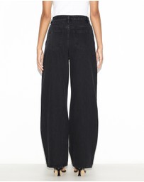 Dazie - Naples Pleat High Waisted Relaxed Jeans