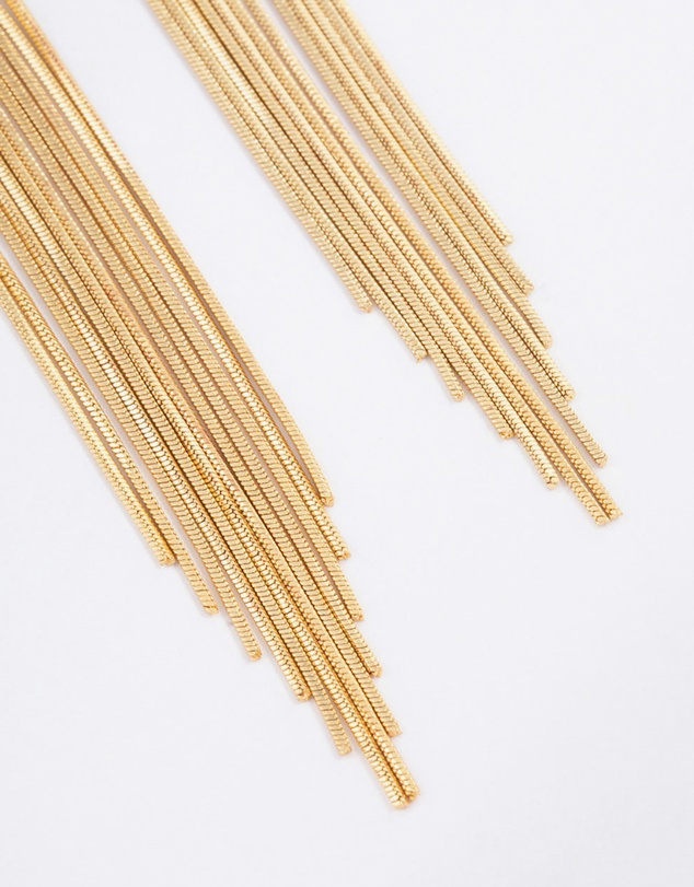 Lovisa - Gold Plated Box Chain Waterfall Drop Earrings