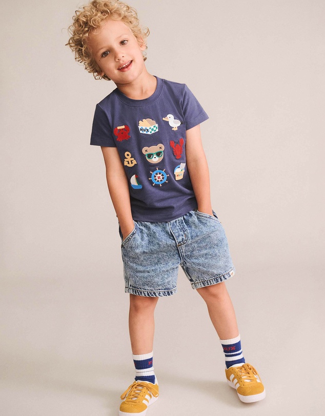 Huxbaby - Nautical Embroidered Tee - Babies-Teens