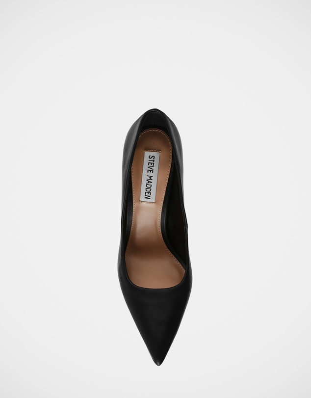 Steve Madden - Eden Black Leather Heels