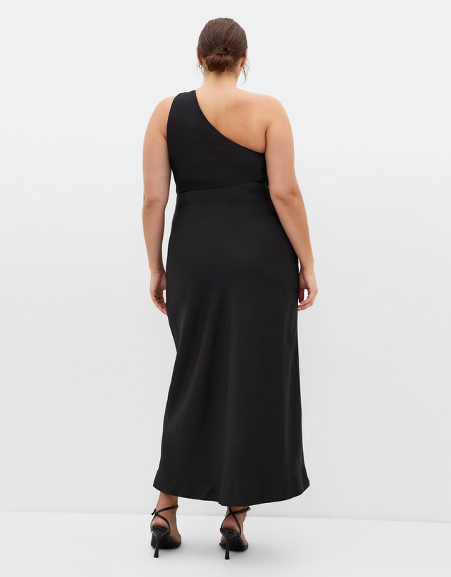 City Chic - Plus sizeJoy One Shoulder Maxi Dress - black