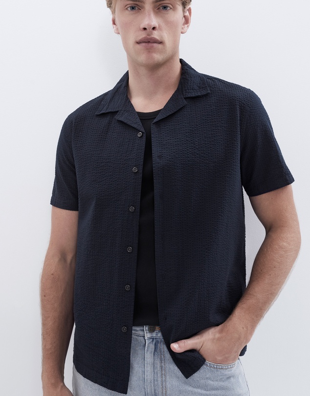 UNISON - Seersucker Regular Fit Shirt