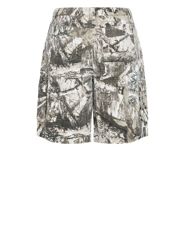 City Chic - Plus size Camo Relaxed Cotton Cargo Jort - khaki wash