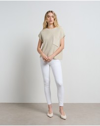 DRICOPER DENIM - Lauren Coated White Jeans