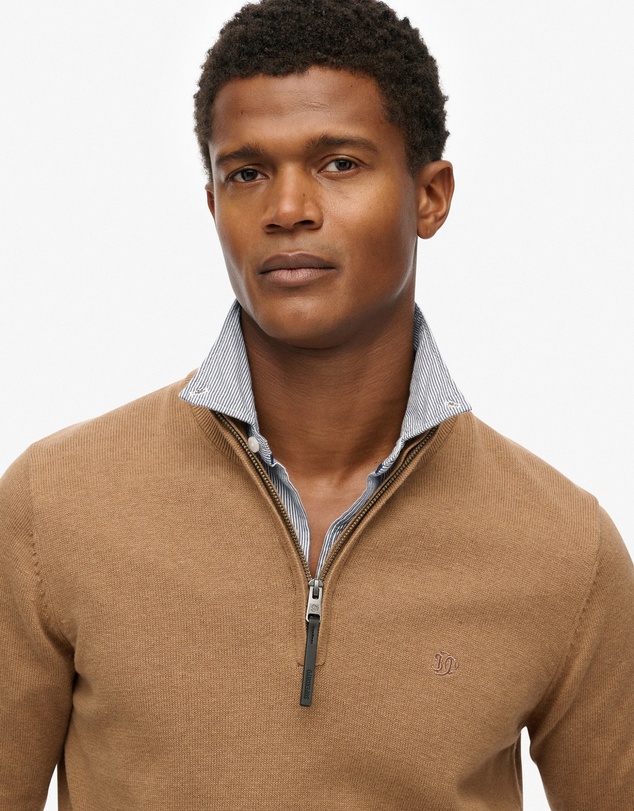 Superdry - Slim Fit Essentials Cotton Half Zip