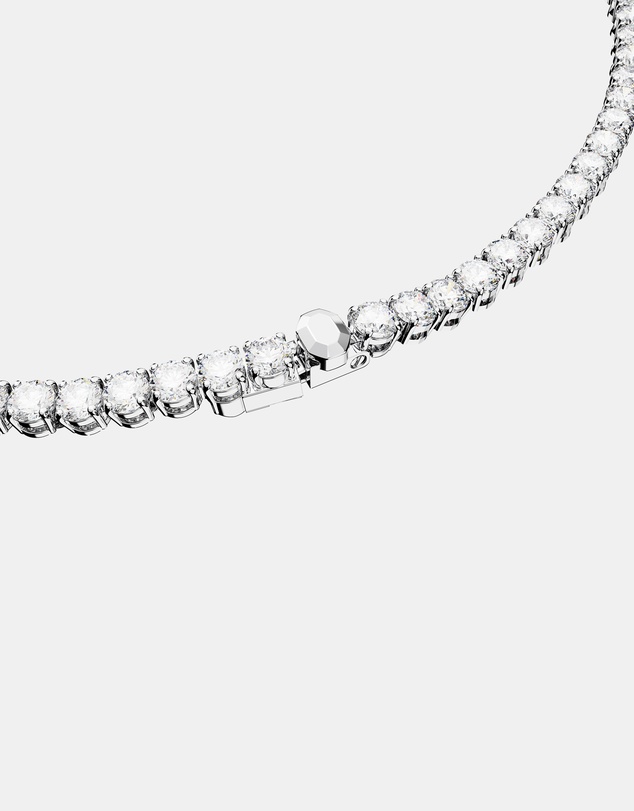 Swarovski - Matrix Tennis Necklace, Round Cut, White, Rhodium-Plated