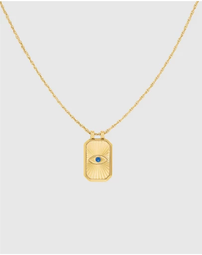 Rosefield - Evil Eye Amulet Gold-Tone Necklace