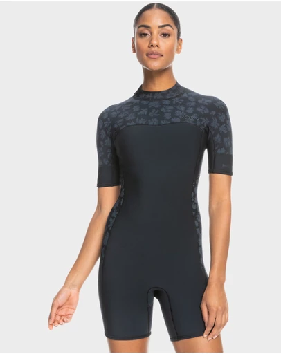 Roxy - Womens 2mm Swell Series Short Sleeve Back Zip Springsuit