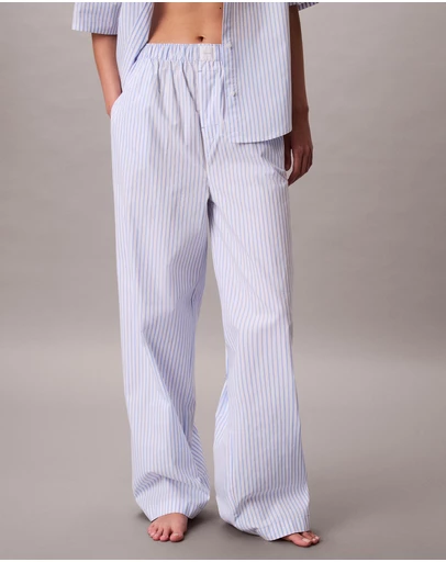 Calvin Klein - Cotton Poplin Covered WB Poplin Pants