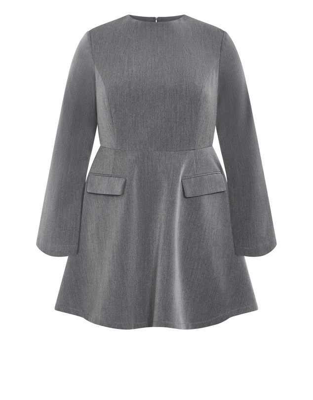 City Chic - Dynamic Long Sleeve Dress