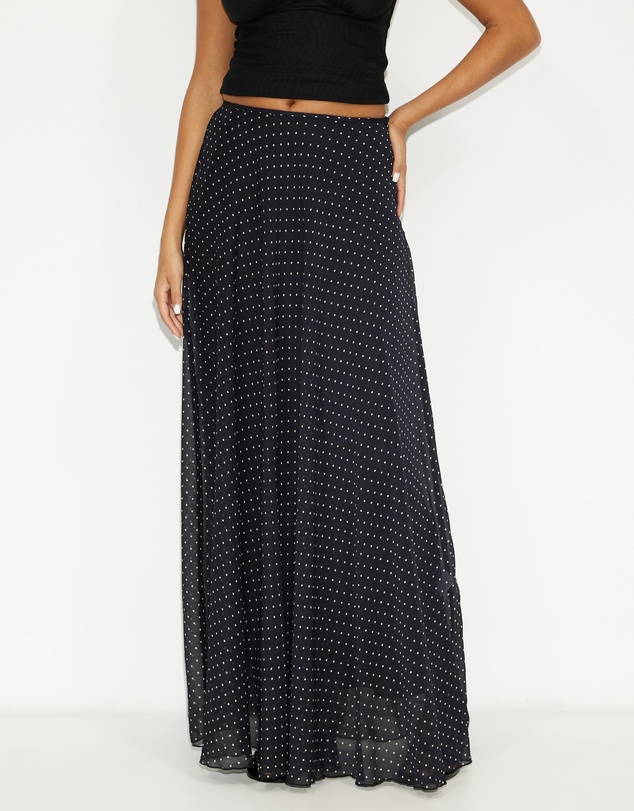 Dazie - Afloat Polka Dot Maxi Skirt