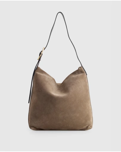 Evity - Malia Leather Suede Hobo Bag
