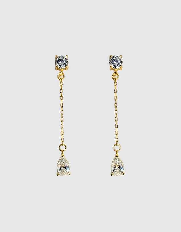 Izoa - Seren Drop Stud Earrings