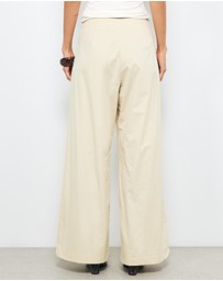 AERE - Organic Cotton High Waist Wide Leg Pants