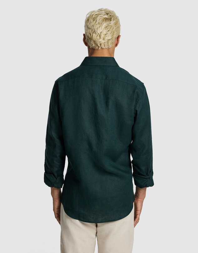 yd. - Malta Smart Slim Linen Shirt