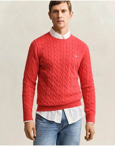 Gant - Cotton Cable Crew Neck