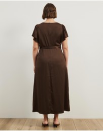 Atmos&Here Curvy - Florence Flutter Sleeve Maxi Dress
