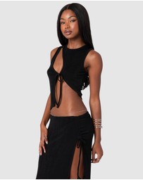 EDIKTED - Goldie Asymmetric Cut Out Top