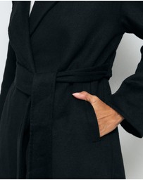 Revibe - Repaired AERE Chloe Double Faced Wool Blend Coat - AU 8