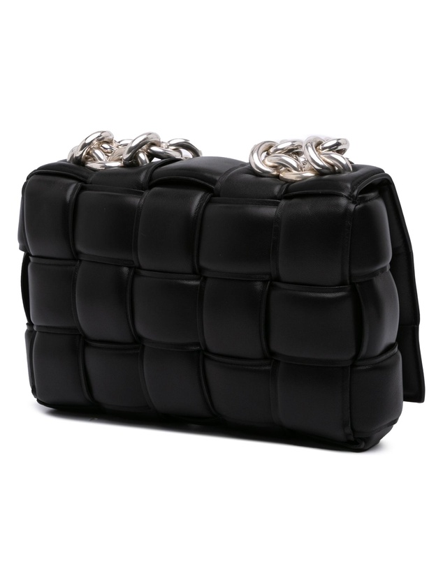 Pre-Loved by Azura Reborn - Pre-Loved Nappa Intrecciato Padded Chain Cassette Satchel