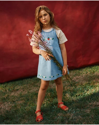 Goldie + Ace - Wild Strawberry Pinafore Dress - Babies-Kids