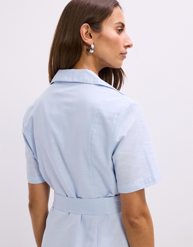 The Fated - Claudia Linen Blend Midi Dress