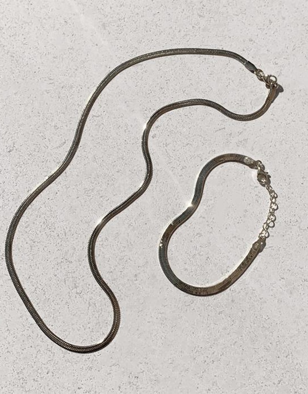 SAINT VALENTINE - Sphinx 3mm Snake Chain Necklace - Silver