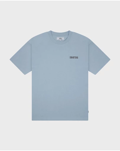 Budgy Smuggler - Heavyweight Light Blue Tee in Coffee Club